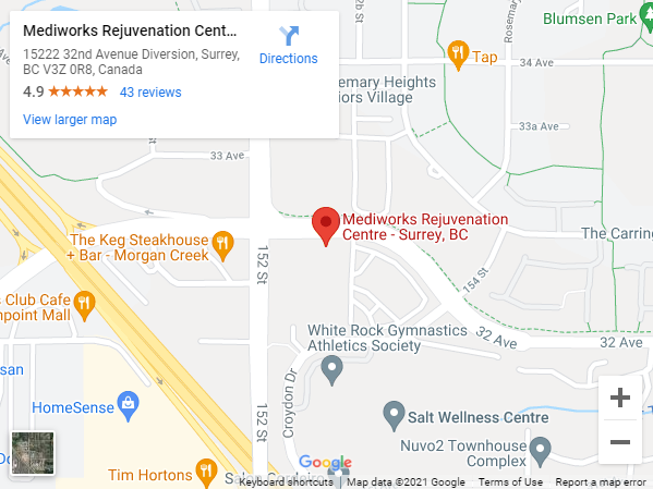 Get Directions to Mediworks Rejuvenation Centre in South Surrey, BC