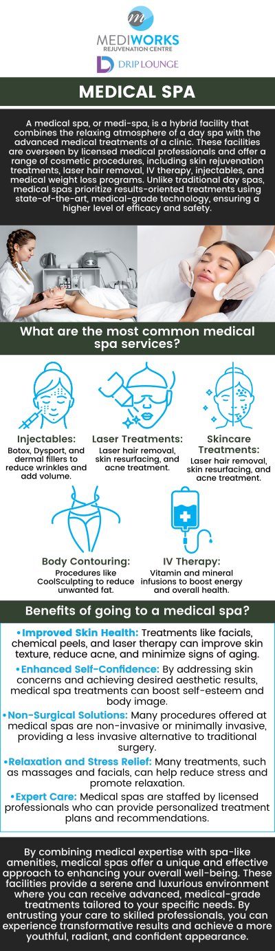 Mediworks Rejuvenation Centre offers all of this and a wide range of treatment options available to address all beauty and aesthetic concerns. For more information, contact us or book an appointment online. We are conveniently located at Unit #103 – 15222 32nd Avenue Diversion, Surrey, BC V3Z 0R8, Canada. Mediworks Rejuvenation Centre offers all of this and a wide range of treatment options available to address all beauty and aesthetic concerns. For more information, contact us or book an appointment online. We are conveniently located at Unit #103 – 15222 32nd Avenue Diversion, Surrey, BC V3Z 0R8, Canada.